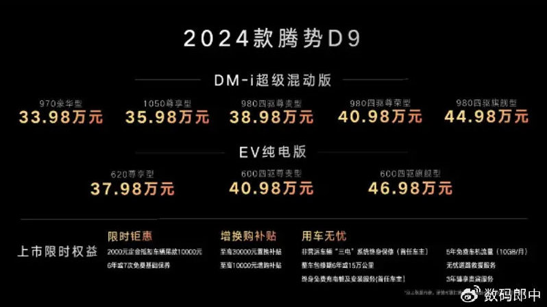 腾势D9销冠MPV增配不增价，再次夯实王者之位