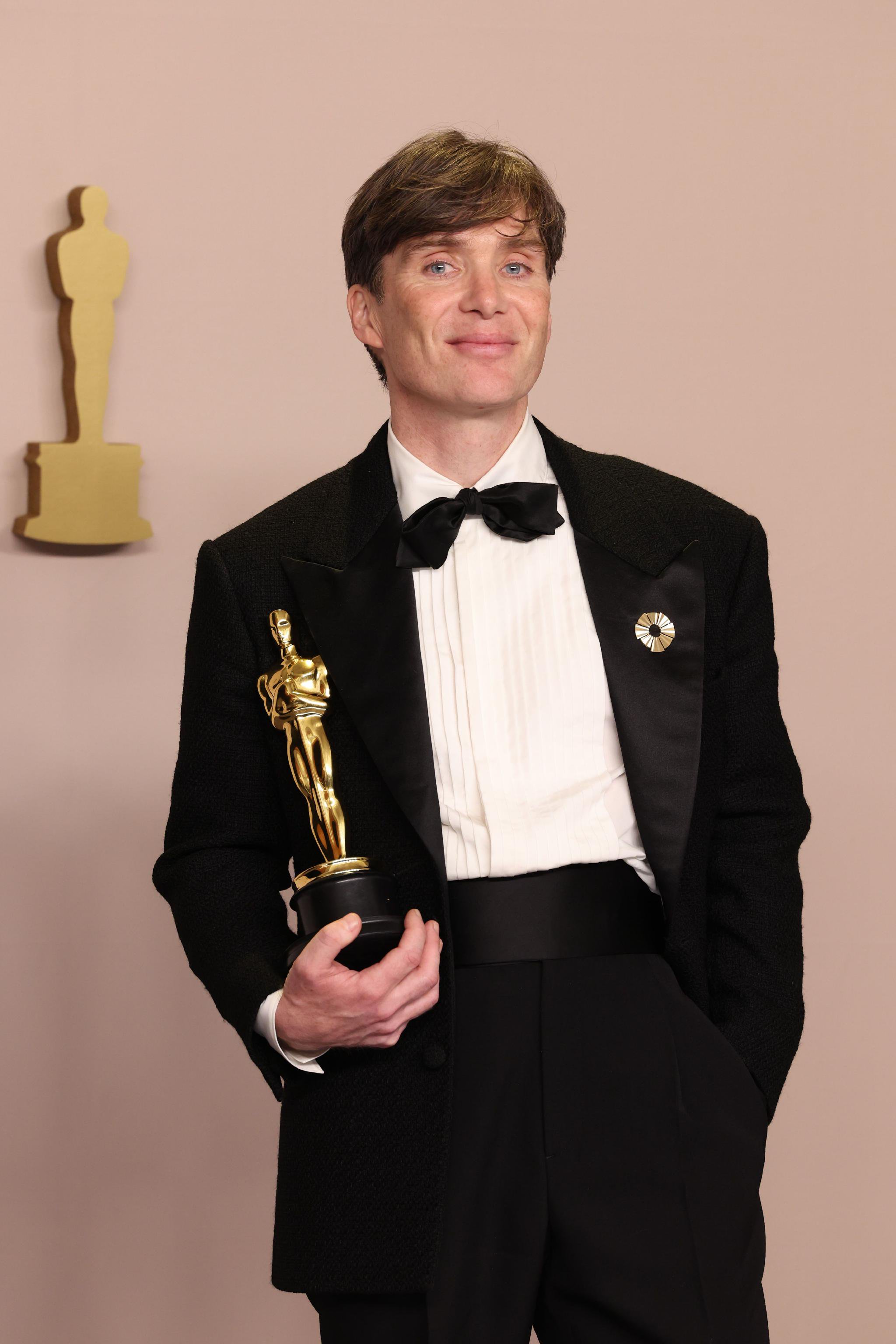 基萊恩·梅菲憑藉電影《奧本海默》獲得奧斯卡最佳男主角，這也是他首次提名該獎項。 圖/IC PHOTO