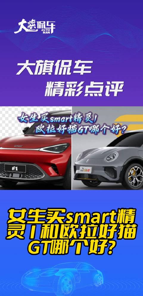 视频：大旗侃车精彩点评-女生买smart精灵1和欧拉好猫GT哪个好？