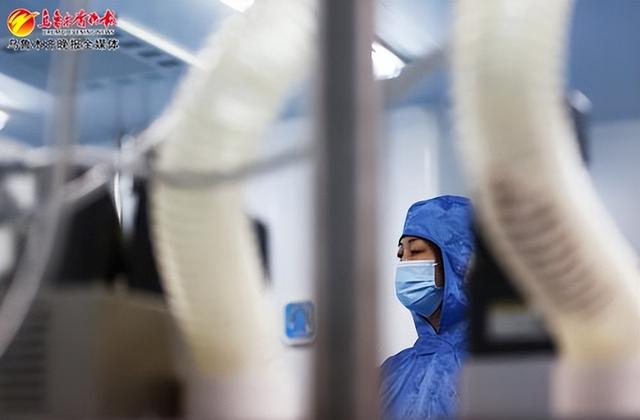 近日,在新疆生化药业有限公司生产车间,工作人员正在流水线上生产作业。记者石磊摄
