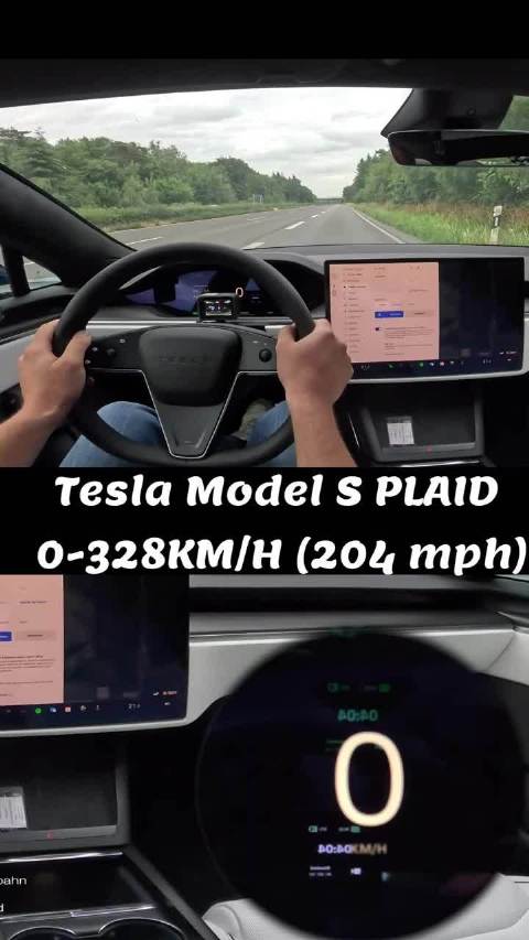 特斯拉Model S Plaid的0-328 km/h加速体验