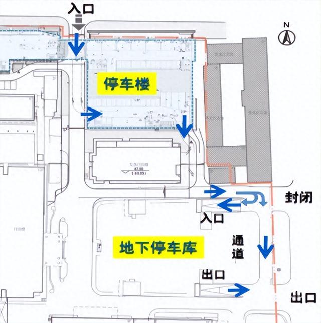 医院内部交通流线示意图