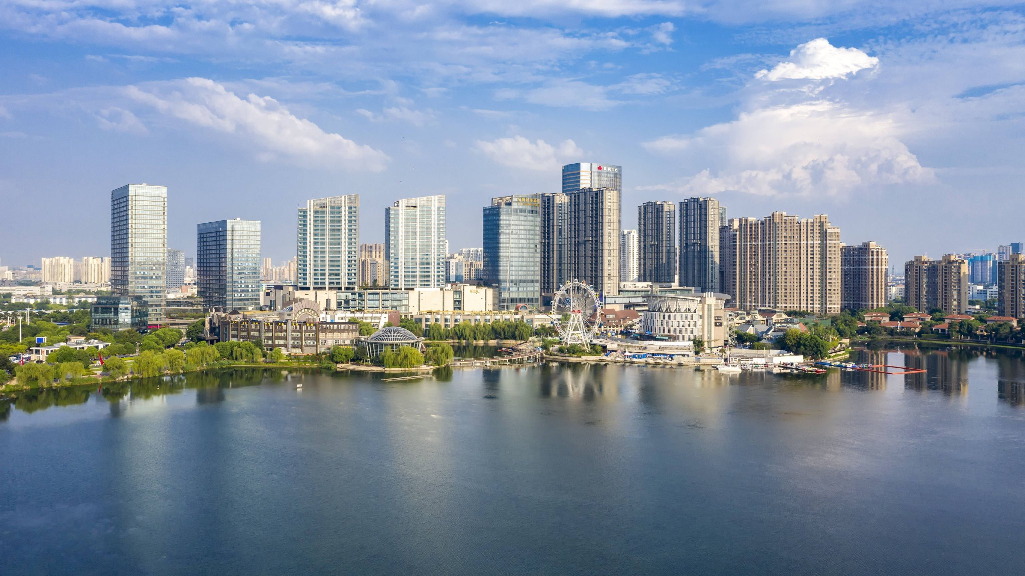 南京市江宁区俯瞰。