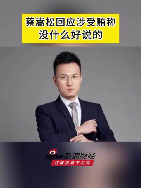 蔡嵩松回应涉受贿称没什么好说的，这个是网上的说法