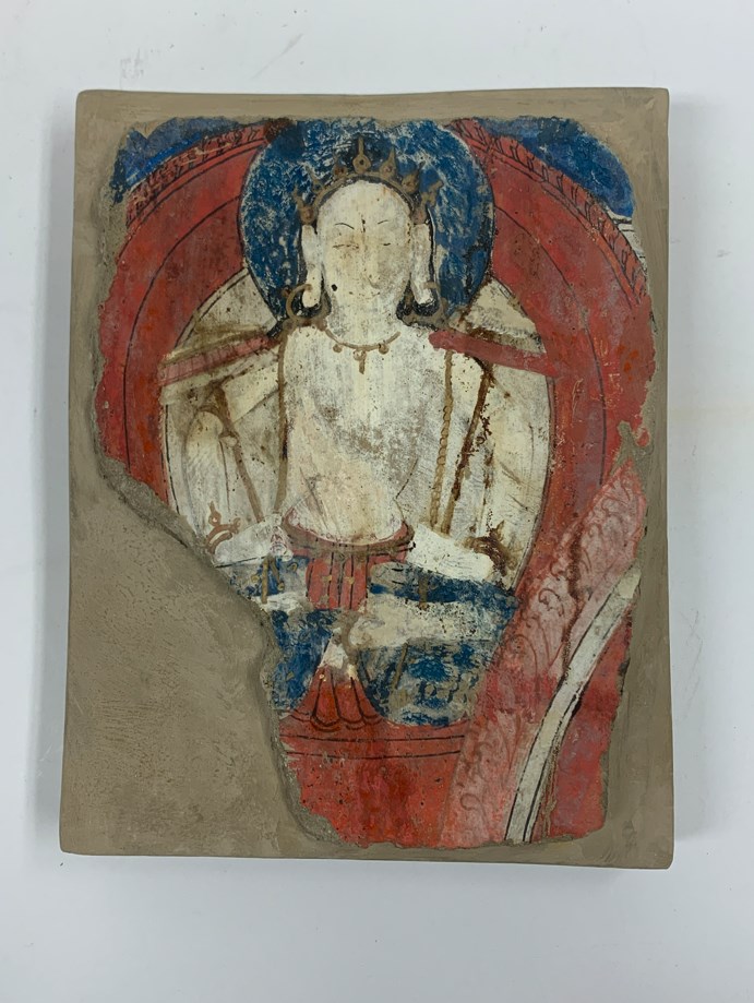 菩薩像壁畫殘片（暫定名稱）。國家文物局供圖