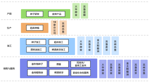 蘇墾農發全產業鏈示意圖，截取自企業年報。