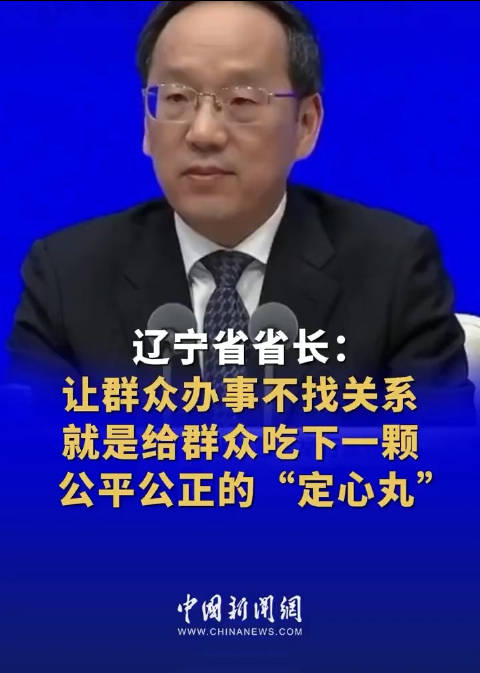 辽宁省省长李乐成：让群众办事不找关系…