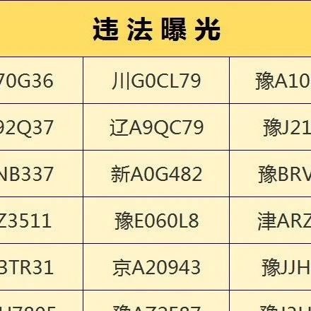 河南高速交警集中曝光一批违法占用应急车道行驶车辆