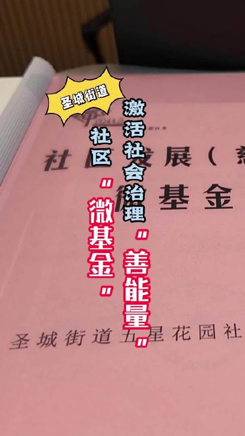 潍坊寿光圣城街道：社区“微基金”激活社会治理“善能量”