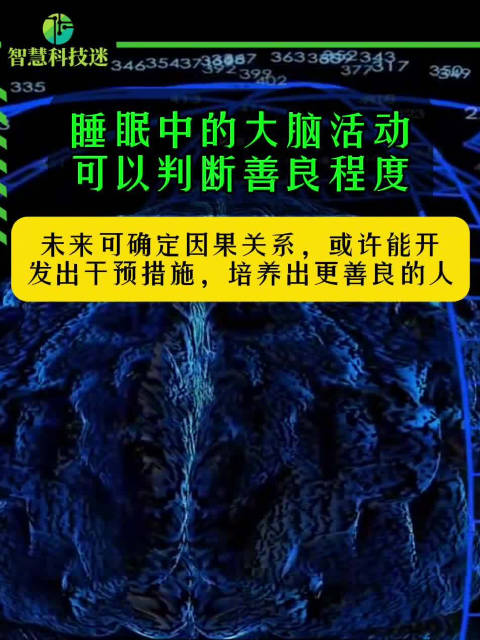 研究发现：睡眠中的大脑活动可判断善良程度