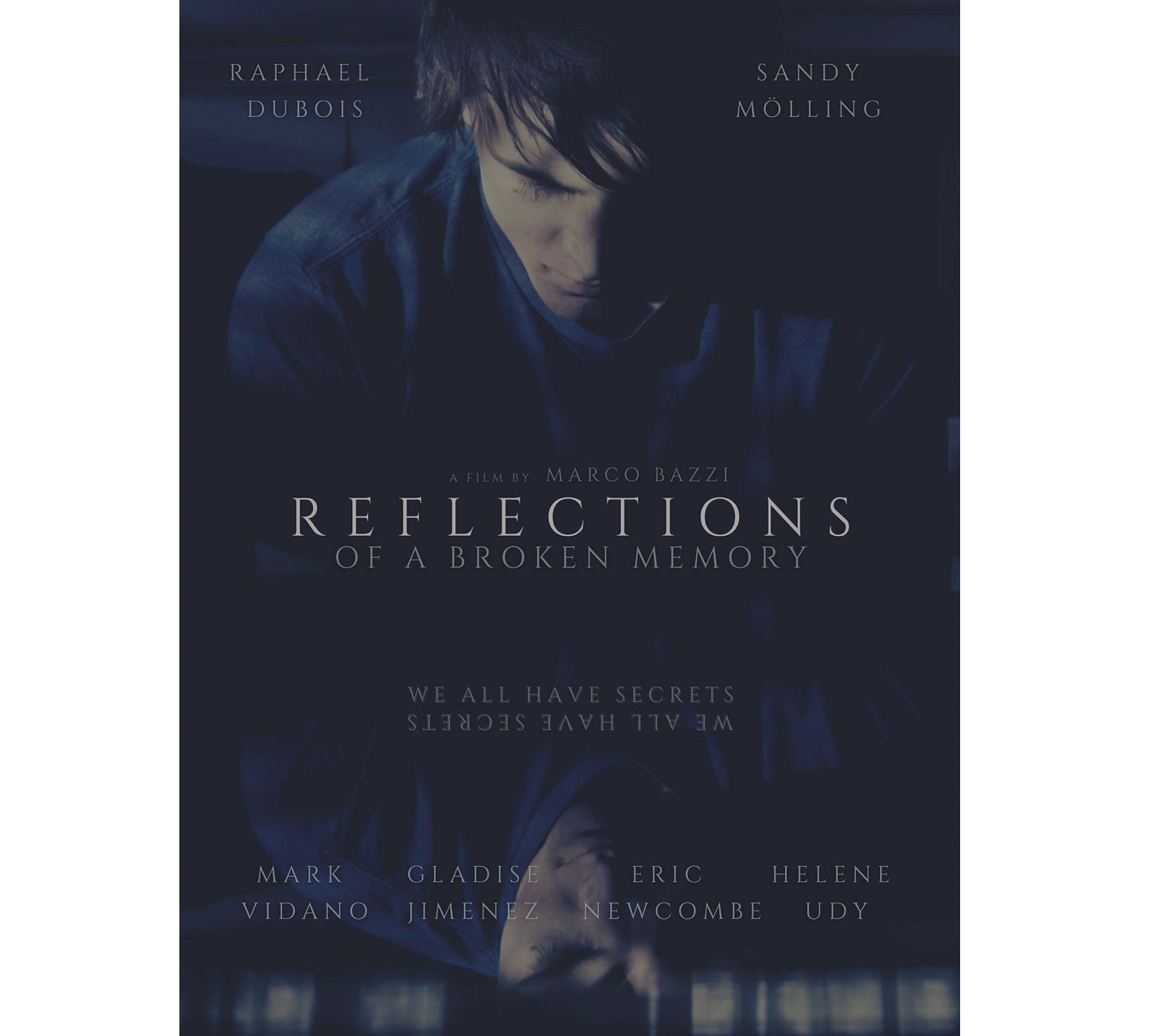 以潛意識為題材的電影海報，《潛意識罪惡》（Reflections of a Broken Memory，2022）。
