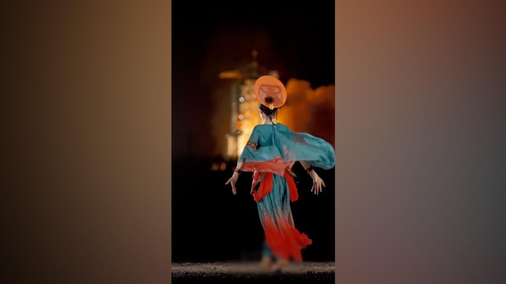 敦煌飞天舞神十八发射同框