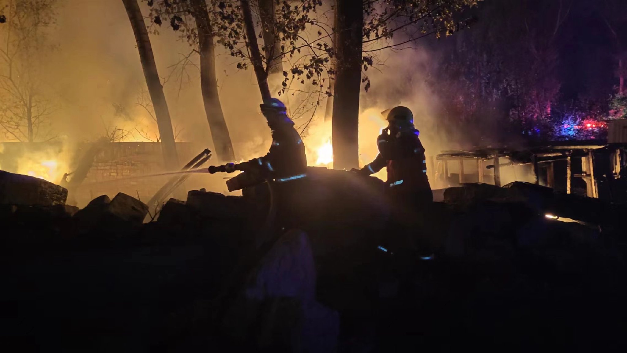 火災現場。圖源：順義區消防救援支隊