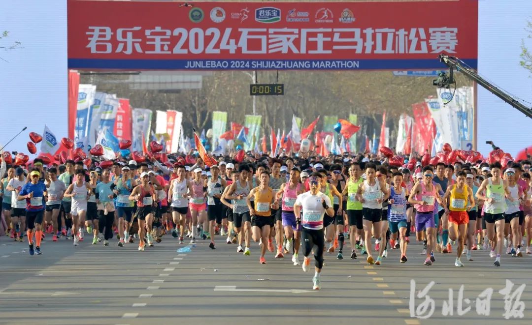 3月31日,2024石家庄马拉松赛开跑。河北日报记者史晟全摄