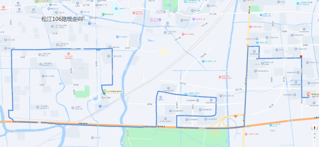 松江106路现走向(点击可查看大图)