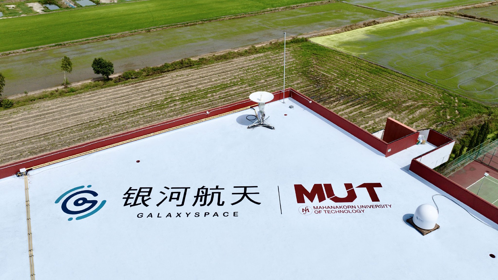 銀河航天低軌寬帶互聯網試驗星座「小蜘蛛網」泰國地面試驗站。銀河航天供圖