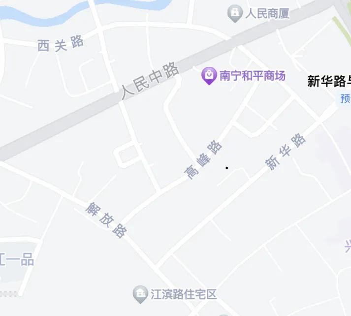 ▲新华路及附近路段示意图。