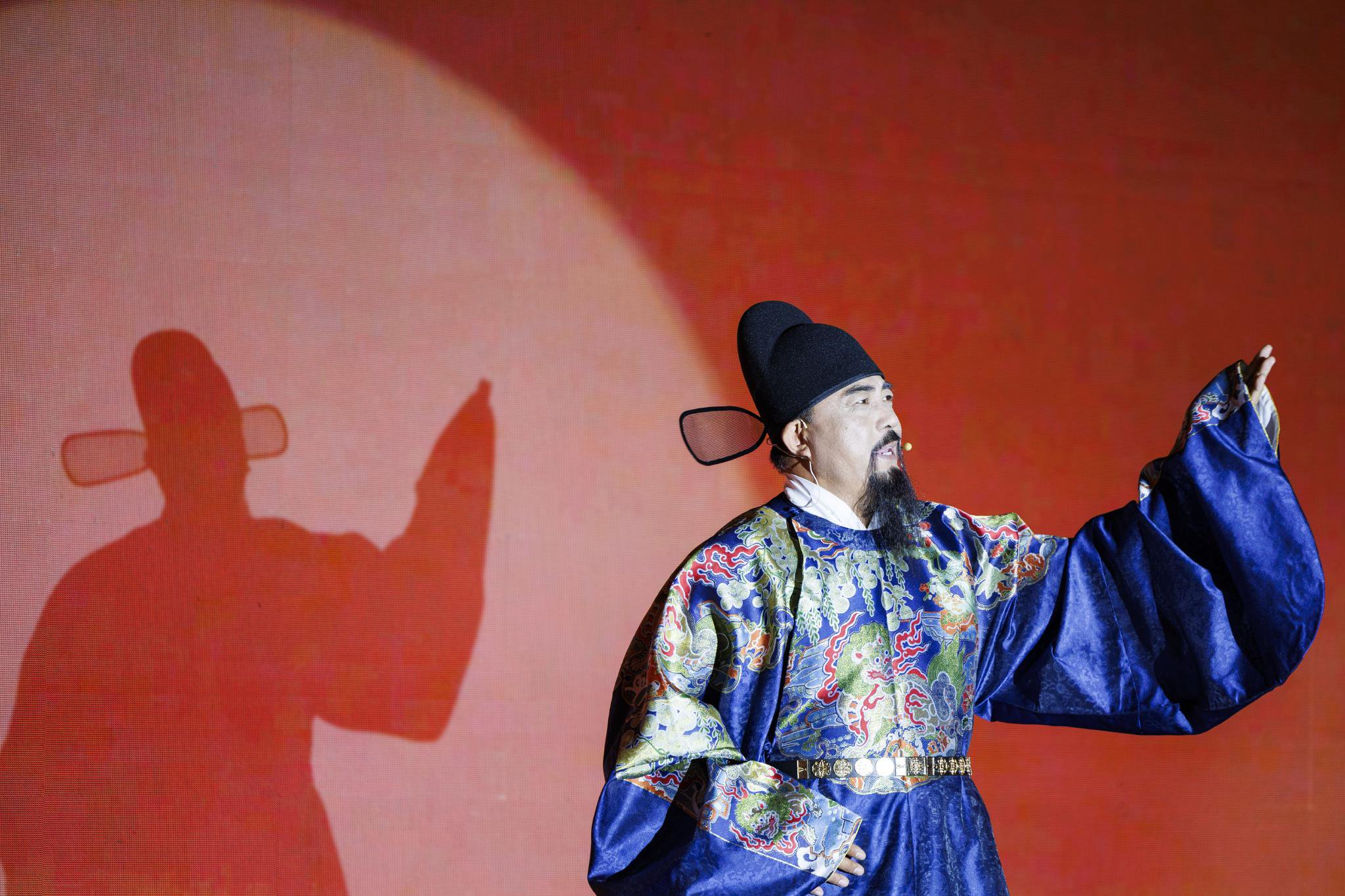朗誦劇《濃縮的大明》在主論壇舞台上演。新京報記者 王子誠 攝