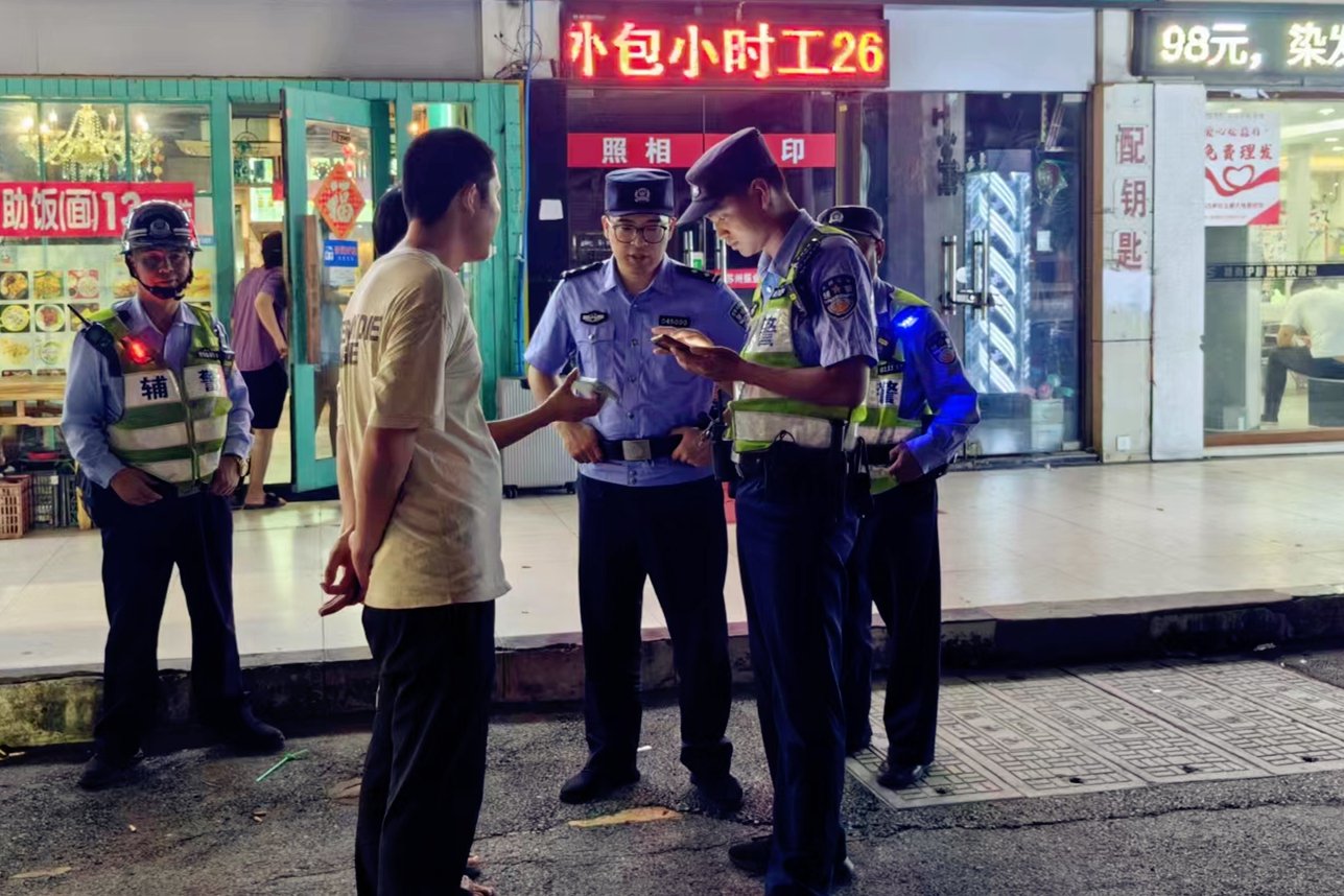 蘇州警方保障市區安全。 受訪者供圖