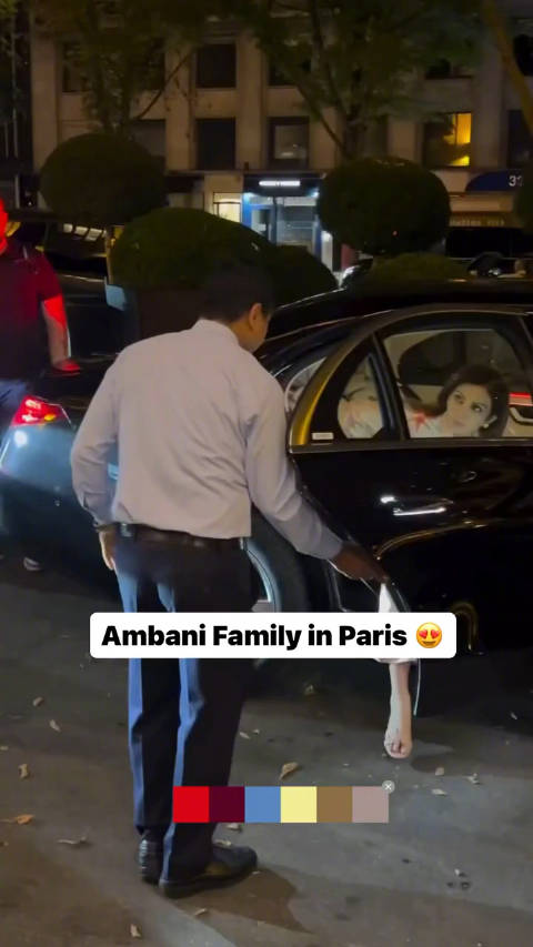 亚洲首富安巴尼家族在巴黎看奥运～ 照旧库里南出行，好像也没有更好的选择了