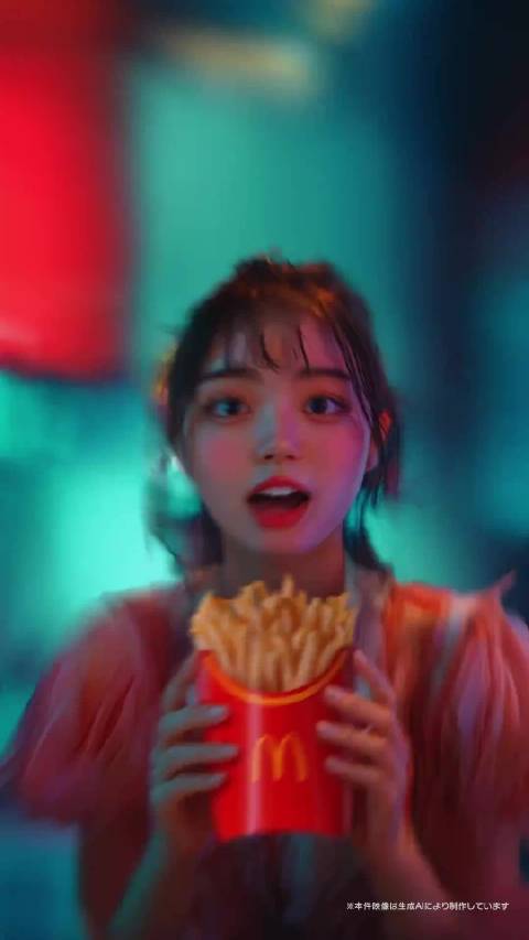 麦当劳用 AI 做的薯条促销广告，在 X 上的播放已经超过了一千万