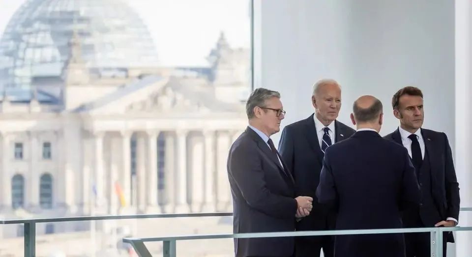 美国、德国、法国和英国领导人18日在柏林会晤 图源:外媒