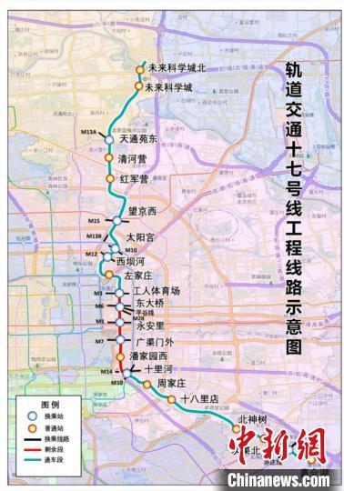 北京地铁17号线广渠门外站—永安里站区间右线顺利贯通,标志着17号线中段(十里河—工人体育场)区间全部贯通。记者 富田 摄