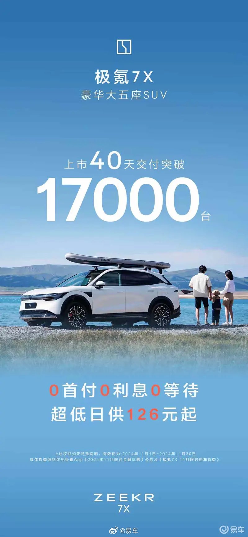 极氪7X上市40天交付突破17000台 售22.99万元起-新浪汽车