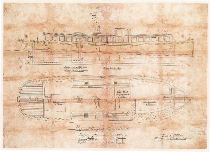 轮船招商局船只尺寸图（1892年）