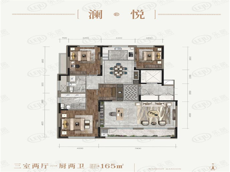 赛罕创联绿城·玖悦府户型图公布 135~230㎡约15500元/㎡|户型|楼盘_新浪新闻