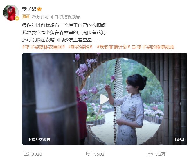 李子柒回歸!時隔三年再次更新影片,知情人士透露之後會持續更新