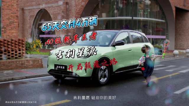 吉利星愿A0级轿车再续交付神话，现在买车，过年即可用上