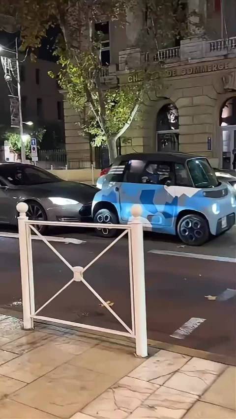 嗯？嗯嗯嗯？干嘛呢这是 特斯拉 雪铁龙ami