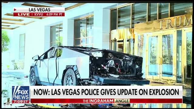 一辆载有爆炸物的特斯拉 Cybertruck 在特朗普酒店门口爆炸