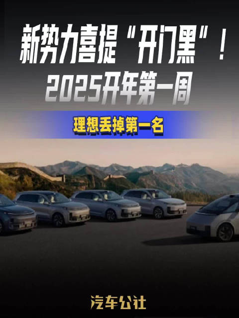 新势力喜提“开门黑”！ 2025开年第一周 理想丢掉第一名