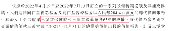图 / 同仁堂医养招股书