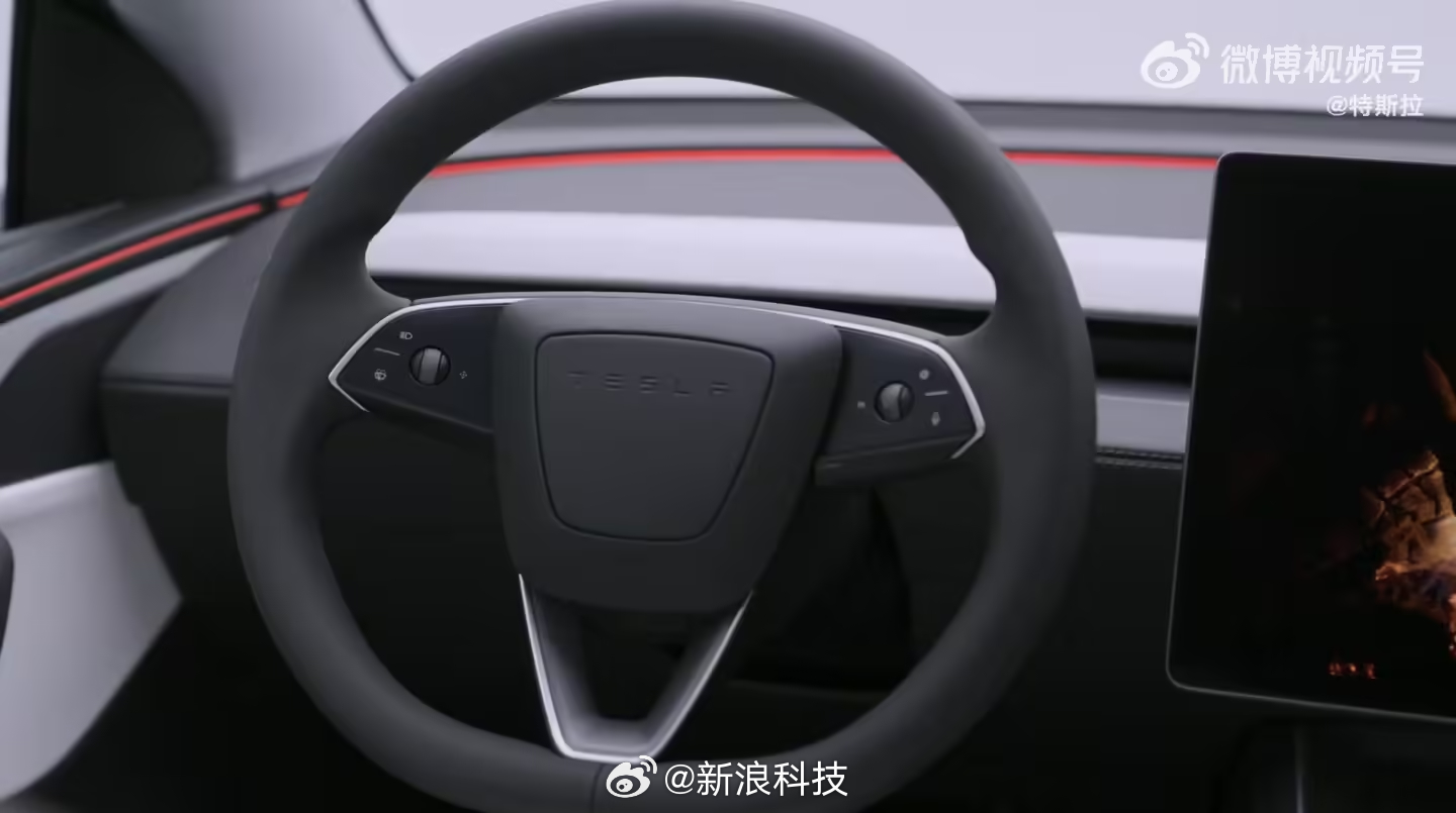 焕新版ModelY采用屏幕换挡，保留转向灯拨杆