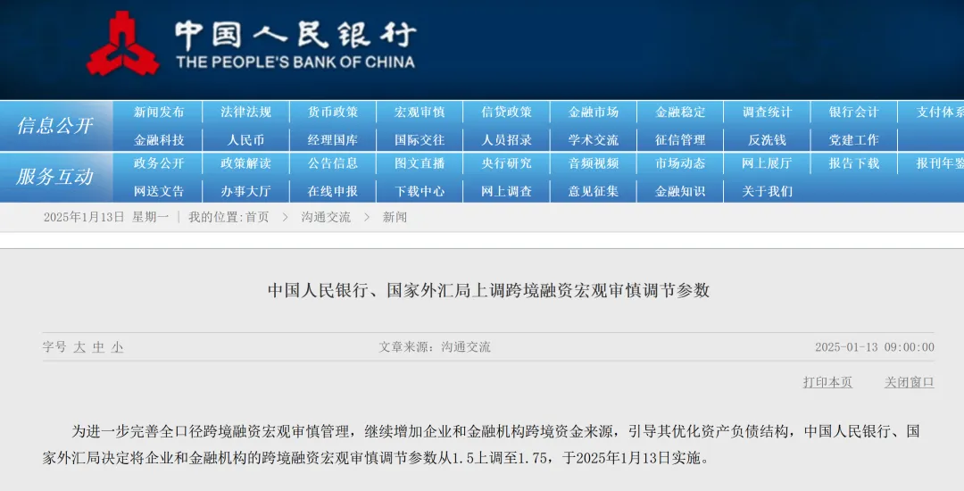 央行網站截圖