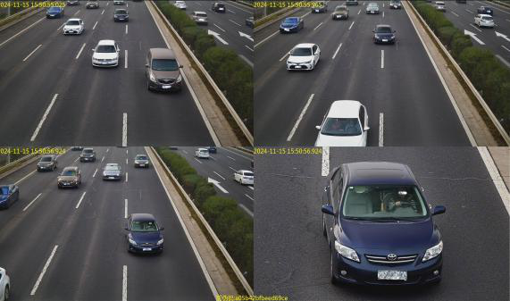 「變更車道未打轉向燈」監控抓拍畫面。 北京交警供圖