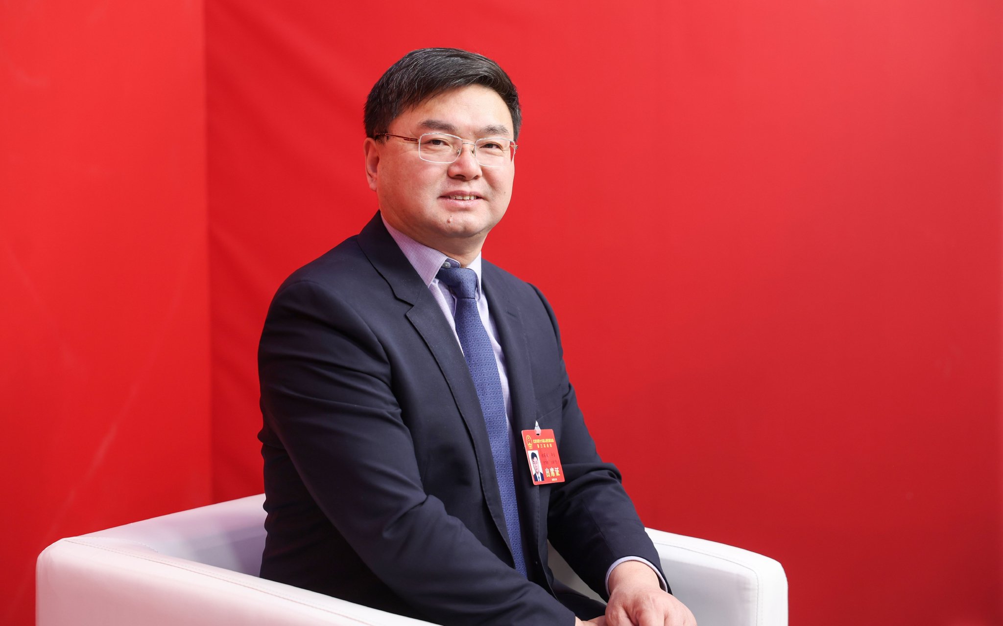 1月16日，北京會議中心，豐台區委副書記、區長初軍威。新京報記者 陶冉 攝