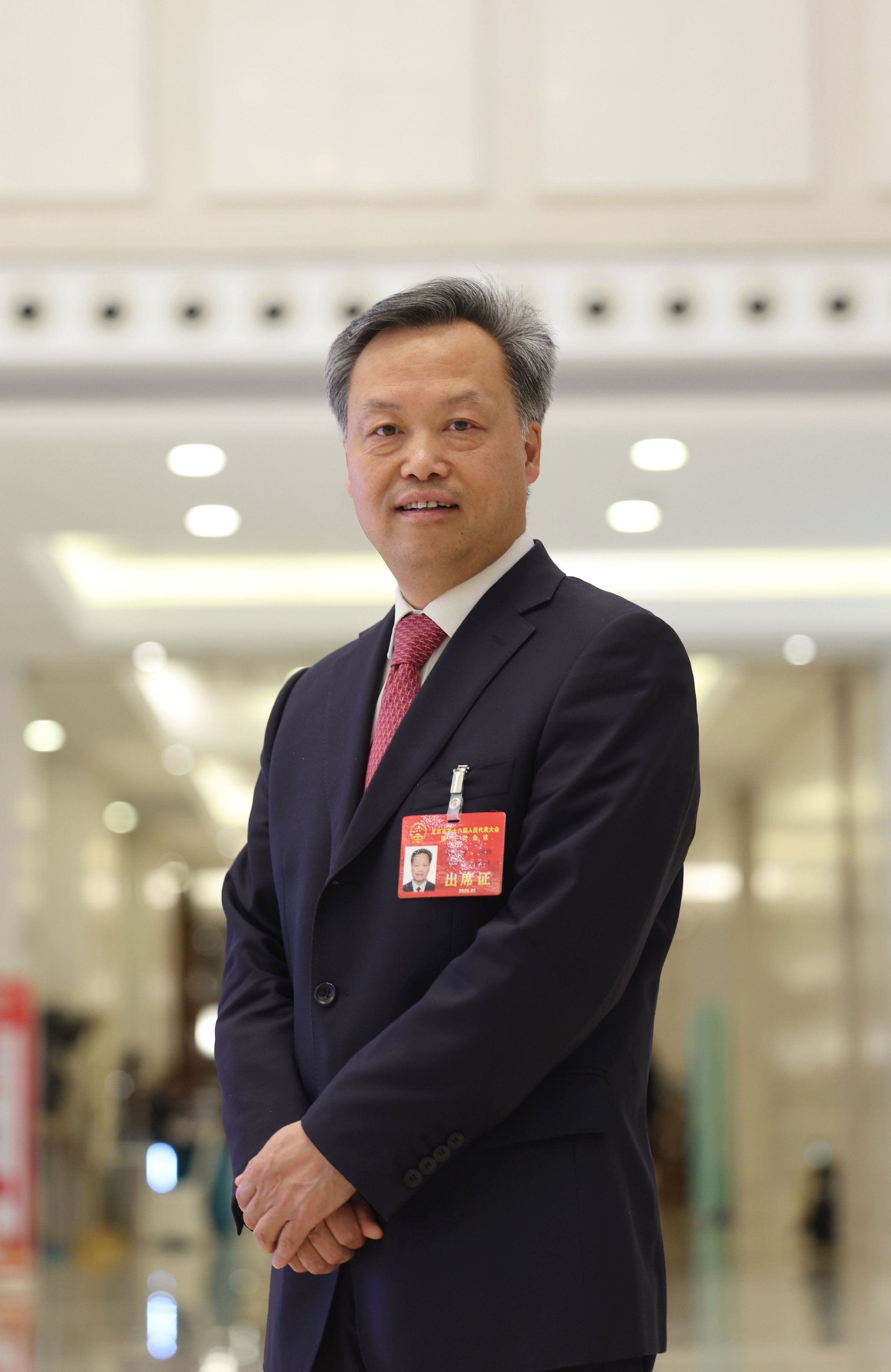 北京市人大代表、首都兒科研究所黨委書記張金保。新京報記者 王飛 攝