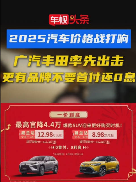 2025汽车价格战打响！