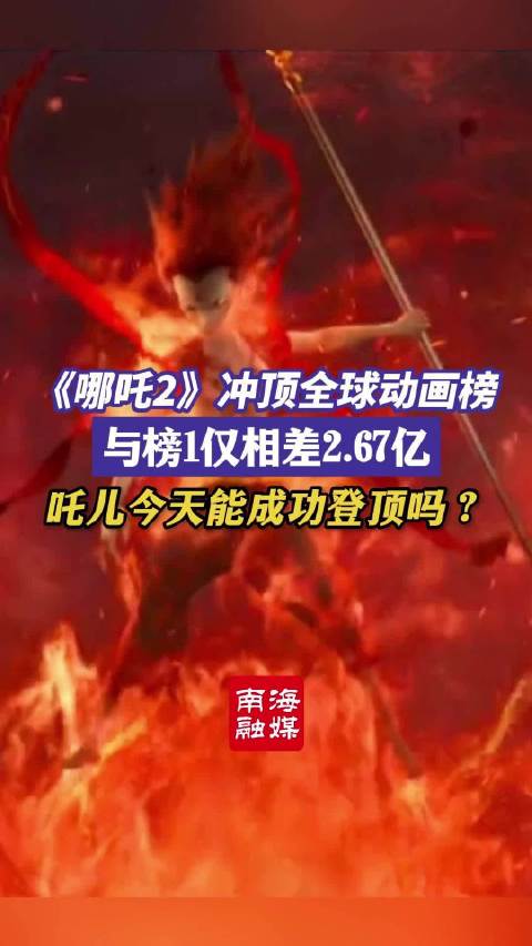 哪吒2冲顶全球动画榜