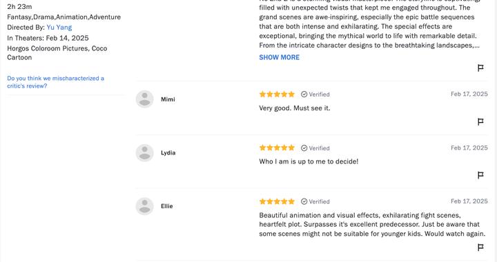 国外影评人：《哪吒2》对武打场面渲染如《功夫熊猫》一样优美