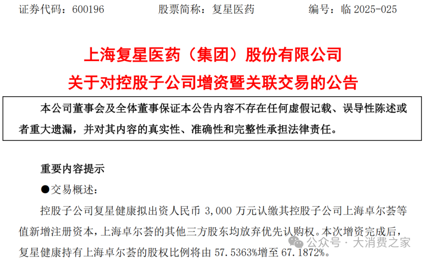 图片来源:复星医药公告