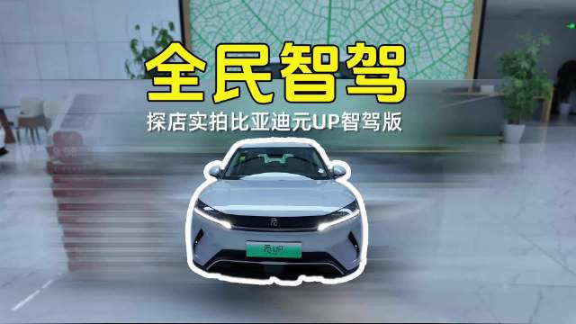探店实拍比亚迪元UP智驾版：998的高阶智驾，到底是什么水准？