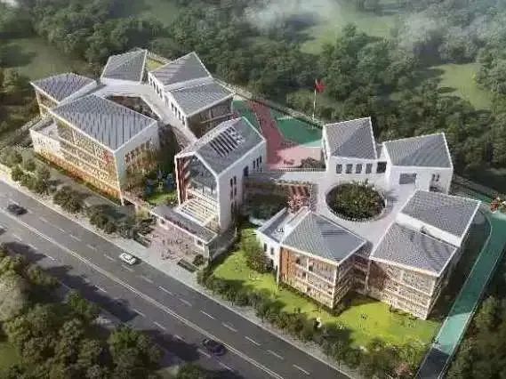 ▲季延中学罗山校区(左)第六实验幼儿园(右上)第六实验小学山仔校区(右下)