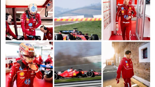 更新社媒，晒出在菲奥拉诺赛道首次驾驶法拉利SF-23进行车队旧款赛车TPC测试