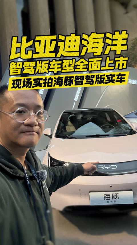 比亚迪海洋智驾版车型全面上市，现场实拍海豚智驾版实车
