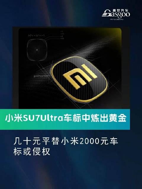 车标中炼出黄金，几十元平替小米2000元车标或侵权